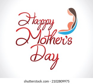 artistic creative mothers day vector illustration