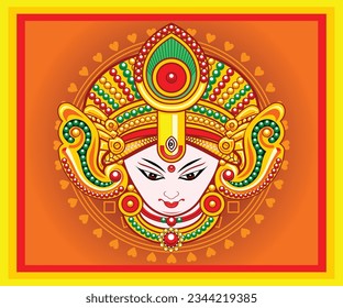 artistic creative navratra durga ji vector illustration vector illustration
