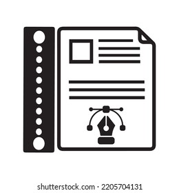 Artistic creative pen tool icon | Black Vector illustration |