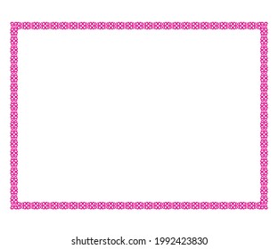 artistic creative pink floral border vector illustration