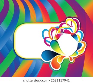 artistic creative rainbow background vector illustration