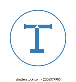 Artistic creative t font icon | Circle version icon |