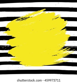 Artistic creative universal background. Black and yellow strokes background. Minimalistic  pattern. Vector illustration