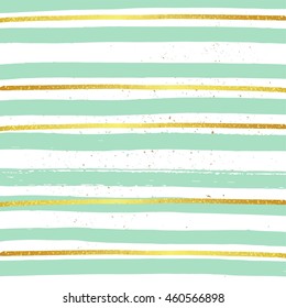 Artistic creative universal background. Brush and gold strokes background. Minimalistic  pattern. Vector illustration