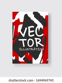 Tarjetas universales creativas artísticas. Texturas dibujadas a mano. Diseño para afiches, tarjetas, pancartas, folletos, volante Ilustración vectorial.