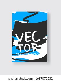 Artistic creative universal cards. Hand Drawn textures. Design for poster, card, placard, brochure, flyer Vector Illustration.