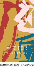 Artistic creative universal cards. Hand Drawn textures. Design for poster, card, placard, brochure, flyer Vector Illustration.