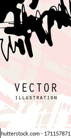 Artistic creative universal cards. Hand Drawn textures. Design for poster, card, placard, brochure, flyer Vector Illustration.