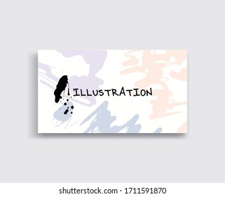 Artistic creative universal cards. Hand Drawn textures. Design for poster, card, placard, brochure, flyer Vector Illustration.