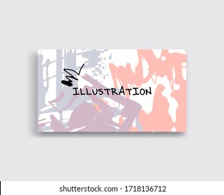 Artistic creative universal cards. Hand Drawn textures. Design for poster, card, placard, brochure, flyer Vector Illustration.