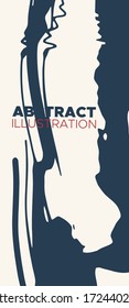 Artistic creative universal cards. Hand Drawn textures. Japanese style. Design for poster, card, placard, brochure, flyer Vector Illustration.