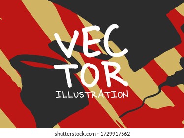 Artistic creative universal cards. Hand Drawn textures. Design for poster, card, placard, brochure, flyer Vector Illustration.