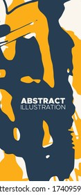 Artistic creative universal cards. Hand Drawn textures. Japanese style. Design for poster, card, placard, brochure, flyer Vector Illustration.