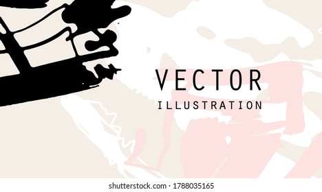 Artistic creative universal cards. Hand Drawn textures. Design for poster, card, placard, brochure, flyer Vector Illustration.