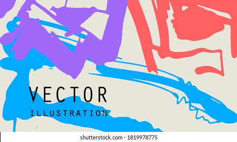 Künstlerische, kreative universelle Karten. Handgezeichnete Texturen. Design für Poster, Karte, Plakat, Broschüre, Flyer Vektorgrafik.
