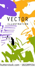 Künstlerische, kreative universelle Karten. Handgezeichnete Texturen. Design für Poster, Karte, Plakat, Broschüre, Flyer Vektorgrafik.