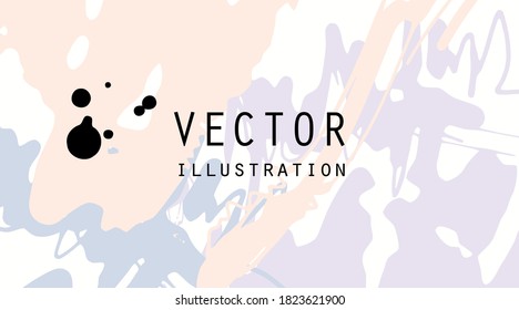 Artistic creative universal cards. Hand Drawn textures. Design for poster, card, placard, brochure, flyer Vector Illustration.
