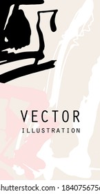 Artistic creative universal cards. Hand Drawn textures. Design for poster, card, placard, brochure, flyer Vector Illustration.