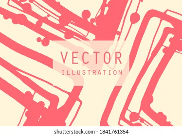 Artistic creative universal cards. Hand Drawn textures. Japanese style. Design for poster, card, placard, brochure, flyer Vector Illustration.