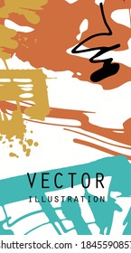Tarjetas universales artísticas creativas. Texturas dibujadas a mano. Diseño de afiches, tarjetas, carteles, folletos, volante Ilustración vectorial.