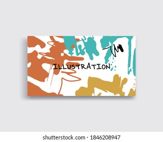 Artistic creative universal cards. Hand Drawn textures. Design for poster, card, placard, brochure, flyer Vector Illustration.