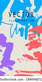 Tarjetas universales artísticas creativas. Texturas dibujadas a mano. Diseño de afiches, tarjetas, carteles, folletos, volante Ilustración vectorial.