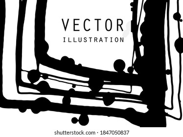 Künstlerische, kreative universelle Karten. Handgezeichnete Texturen. Japanischer Stil. Design für Poster, Karte, Plakat, Broschüre, Flyer Vektorgrafik.