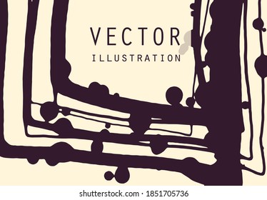 Artistic creative universal cards. Hand Drawn textures. Japanese style. Design for poster, card, placard, brochure, flyer Vector Illustration.
