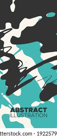 Tarjetas universales artísticas creativas. Texturas dibujadas a mano. Estilo japonés. Diseño de afiches, tarjetas, carteles, folletos, volante Ilustración vectorial.
