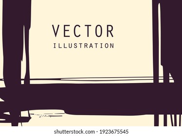 Artistic creative universal cards. Hand Drawn textures. Japanese style. Design for poster, card, placard, brochure, flyer Vector Illustration.
