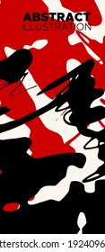 Artistic creative universal cards. Hand Drawn textures. Japanese style. Design for poster, card, placard, brochure, flyer Vector Illustration.