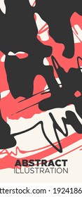 Artistic creative universal cards. Hand Drawn textures. Japanese style. Design for poster, card, placard, brochure, flyer Vector Illustration.