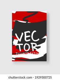 Tarjetas universales artísticas creativas. Texturas dibujadas a mano. Diseño de afiches, tarjetas, carteles, folletos, volante Ilustración vectorial.