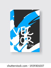 Artistic creative universal cards. Hand Drawn textures. Design for poster, card, placard, brochure, flyer Vector Illustration.