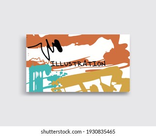 Tarjetas universales artísticas creativas. Texturas dibujadas a mano. Diseño de afiches, tarjetas, carteles, folletos, volante Ilustración vectorial.