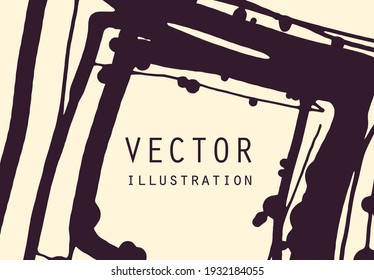 Artistic creative universal cards. Hand Drawn textures. Japanese style. Design for poster, card, placard, brochure, flyer Vector Illustration.