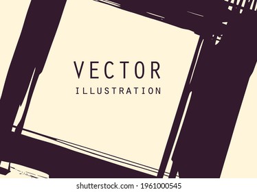 Tarjetas universales artísticas creativas. Texturas dibujadas a mano. Estilo japonés. Diseño de afiches, tarjetas, carteles, folletos, volante Ilustración vectorial.