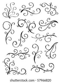 Artistic curl elements