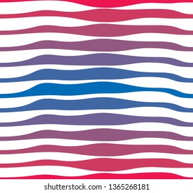 Artistic curve lines seamless pattern, abstract colorful vector background. Usable for fabric, wallpaper, wrapping, web and print. Horizontal trendy design.