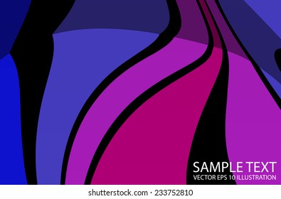 Artistic curved vector background illustration - Vector striped abstract background template