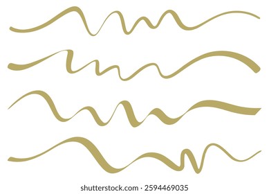 artistic curves vector. wavy lines. hand drawn waves. 