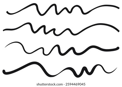 artistic curves vector. wavy lines. hand drawn waves. 