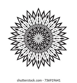 Artistic Curvy Mandala Line Art Design