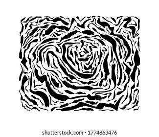 Artistic custom ink brush strokes freehand drawing, Abstract background with dizzy brush strokes Isolated on white background