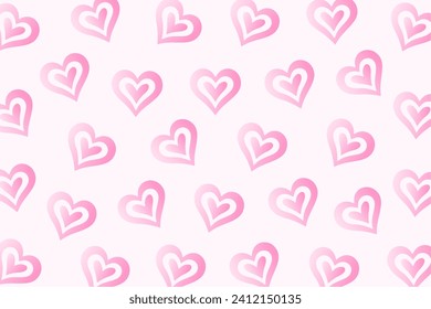 artistic cute love heart pattern wallpaper for couple anniversary vector