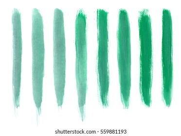 Artistic Dark sea green color paint hand made tracing from sketch Vector Illustration