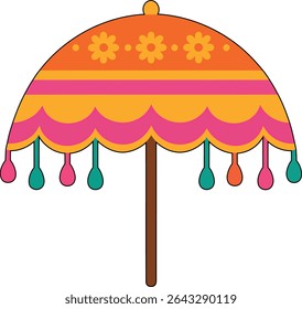 O guarda-chuva decorado artístico é perfeito para a decoração de palco do estilo do evento e festas temáticas étnicas