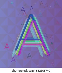 artistic decoration above dream, Alphabet A text vector background among clever board