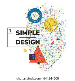 Artistic decorative hand drawn background with heart in modern pop art style. Fashion design element for poster t-shirt backdrop