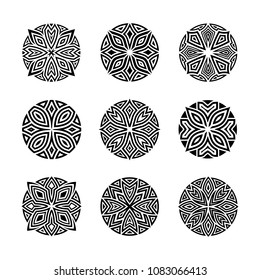 Artistic Decorative Round Vector Set